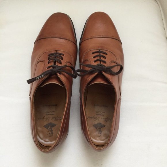 Alfred Sargent Holkham Cognac Premier Collection Cap Toe Oxford Size 9 UK/9.5 US